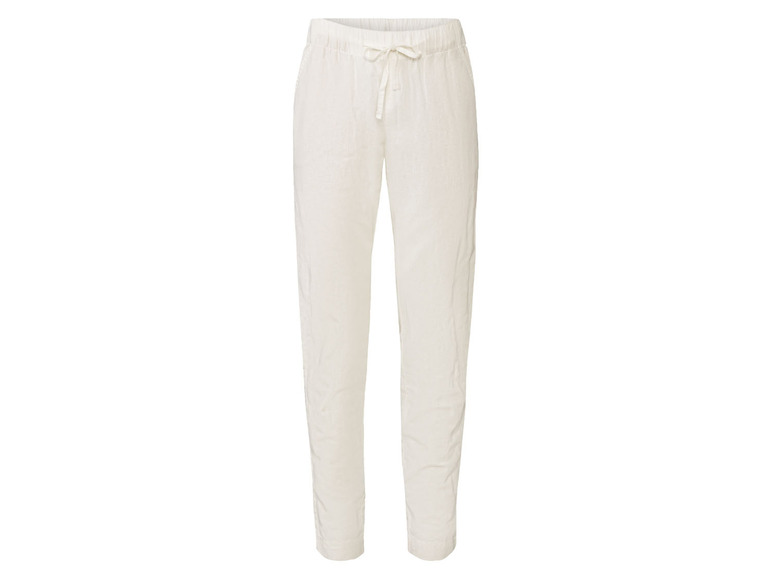 esmara® Damen Leinenhose mit Gummizugbund und Bindeband Outlet