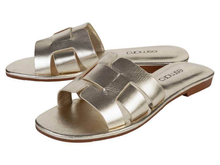 esmara® Damen Pantoletten aus Leder Exklusivangebot