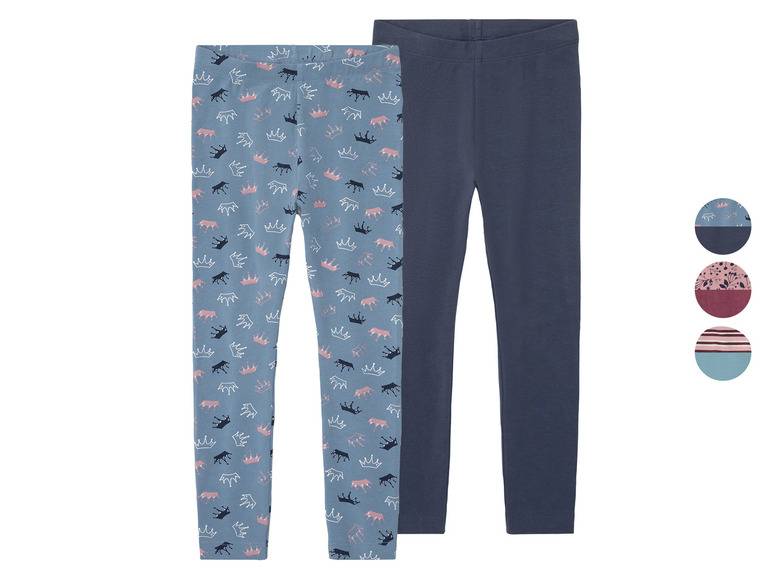 lupilu® Kleinkinder Leggings, 2 Stück, mit hohem Baumwollanteil Räumungsverkauf