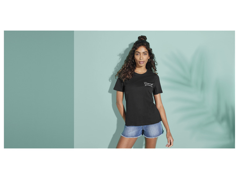 esmara® Damen T-Shirt, tailliert geschnitten, mit Print Wochenangebot