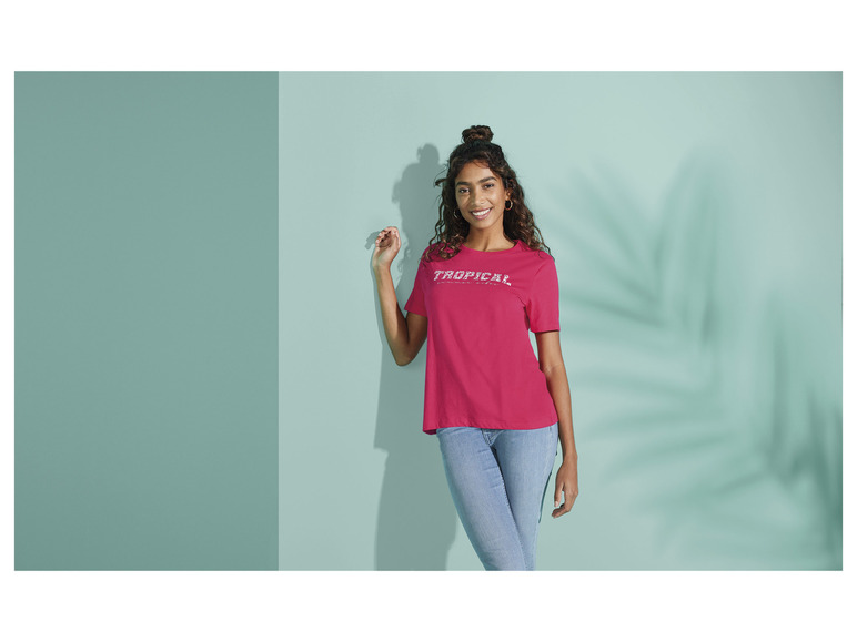 esmara® Damen T-Shirt, tailliert geschnitten, mit Print Wochenangebot