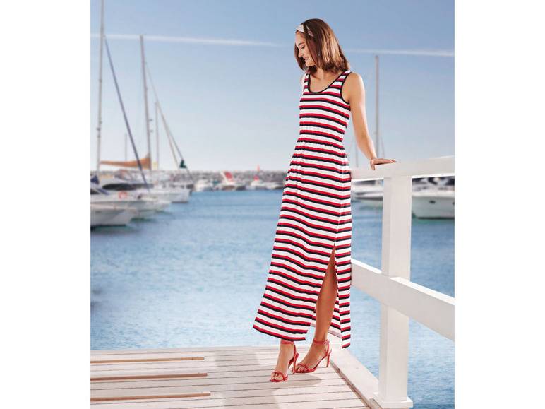 esmara® Damen Maxikleid mit Gummizug in der Taille Letzte 2 Tage