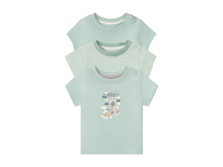 lupilu® Baby T-Shirt, 3 Stück, mit Bio-Baumwolle Black Friday Preise