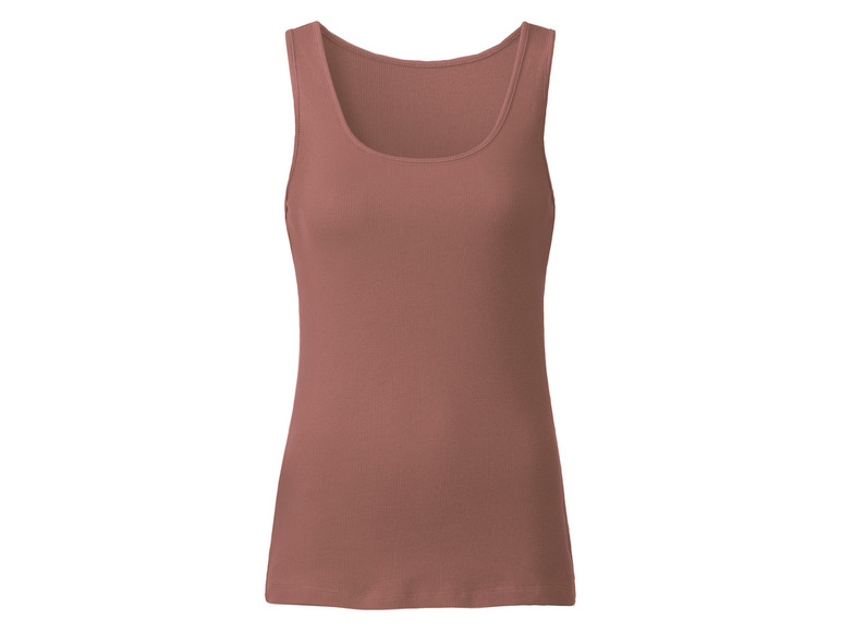 esmara® Damen Tops, 2 Stück, in anschmiegsamer Ripp-Qualität Schlussverkauf