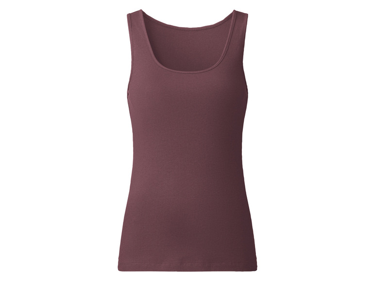 esmara® Damen Tops, 2 Stück, in anschmiegsamer Ripp-Qualität Schlussverkauf