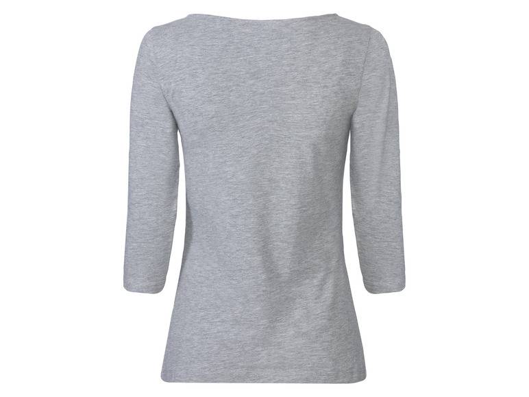 esmara® Damen Langarmshirts, 2 Stück, mit hohem Baumwollanteil Versandkostenfrei