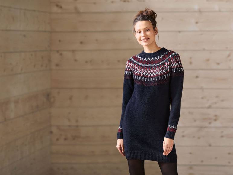 esmara® Damen Strickkleid mit Jacquardmuster Exklusivangebot