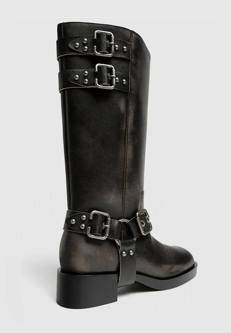 Stradivarius Stradivarius Cowboy/Biker boots - dark grey Saisonale Angebote