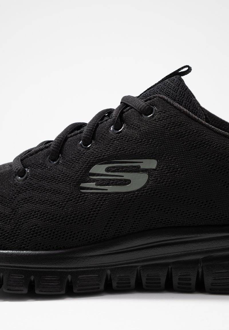Skechers Wide Fit Skechers Wide Fit GRACEFUL - Trainers - black Zeitbegrenzte Promotion