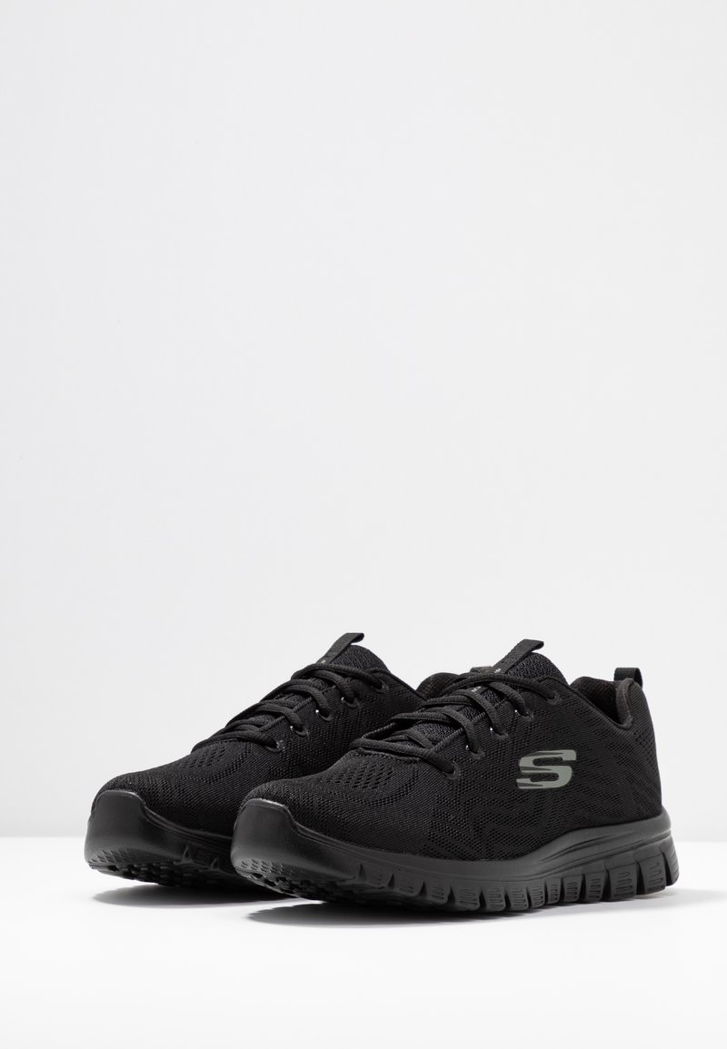 Skechers Wide Fit Skechers Wide Fit GRACEFUL - Trainers - black Zeitbegrenzte Promotion