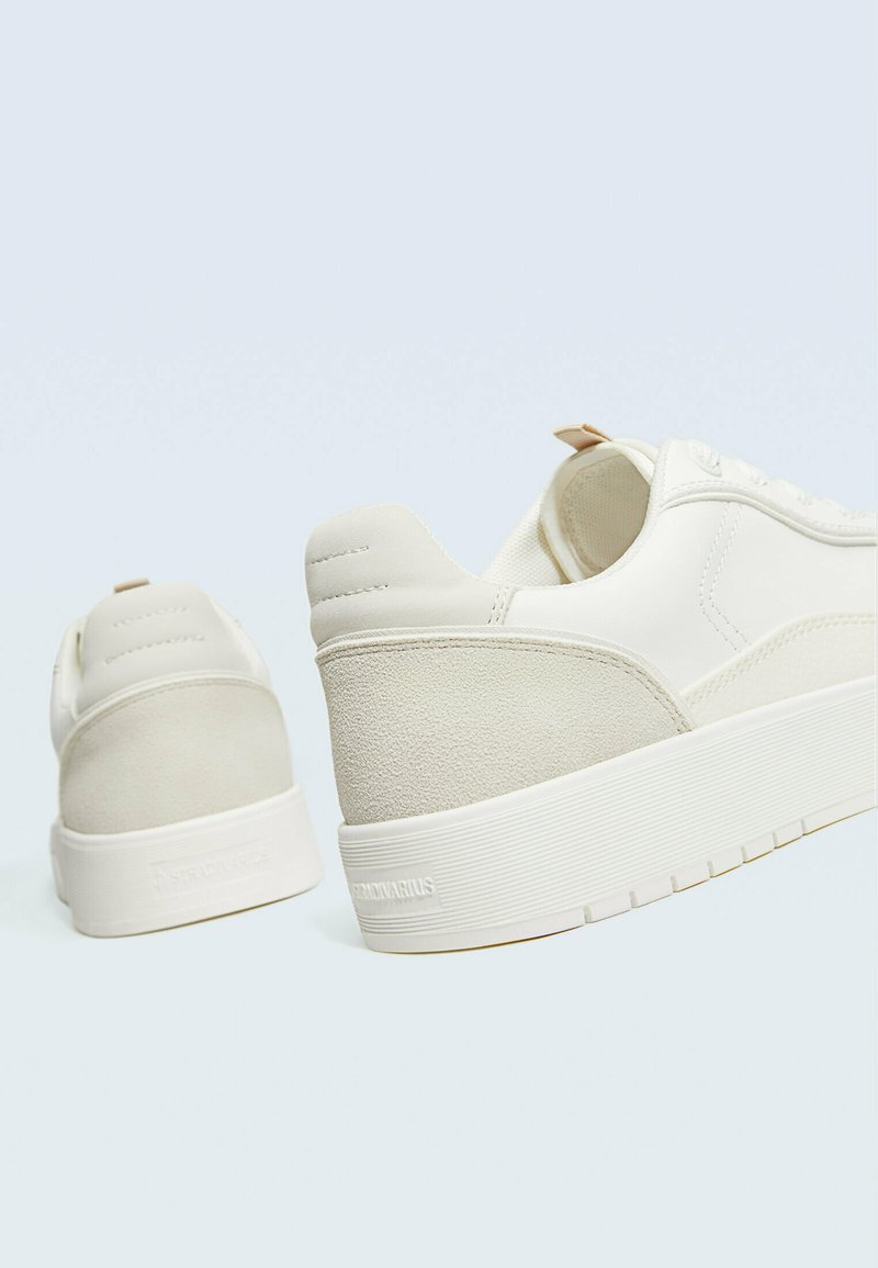 Stradivarius Stradivarius CONTRAST - Trainers - white Bis zu 65% Rabatt