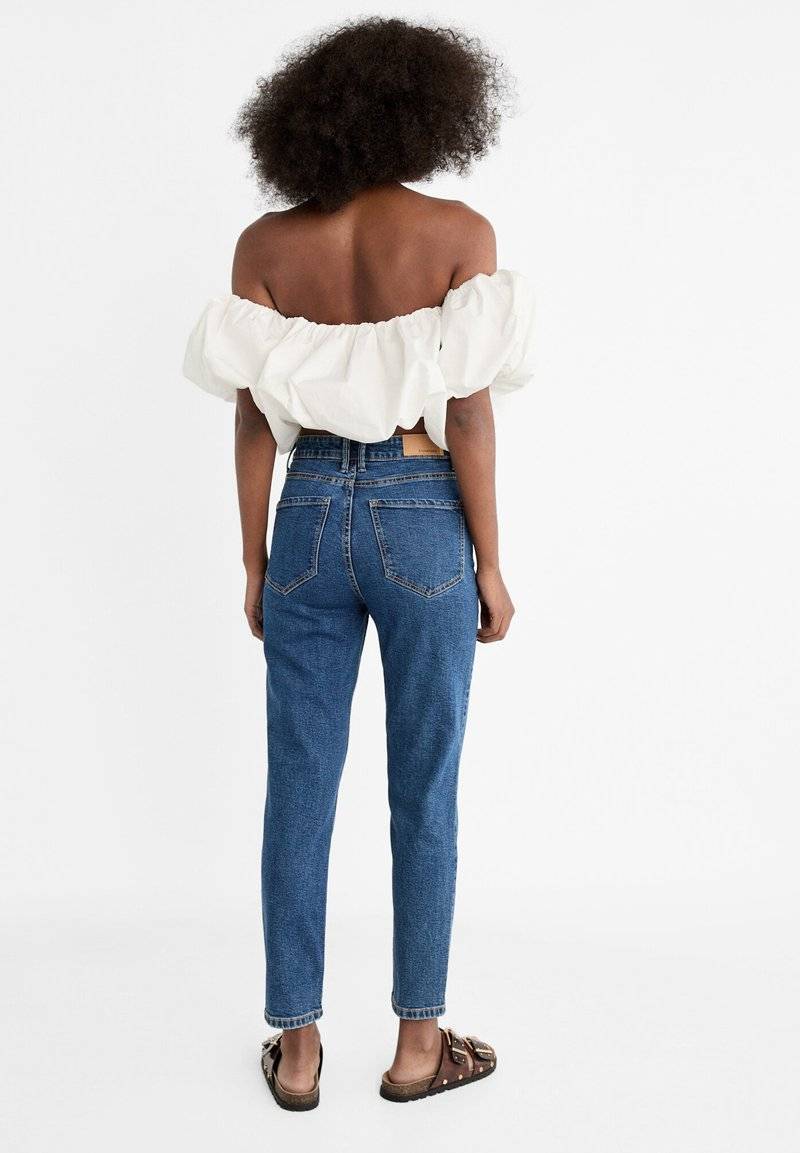 Stradivarius Stradivarius MOM - Relaxed fit jeans - raw denim Letzte 3 Tage