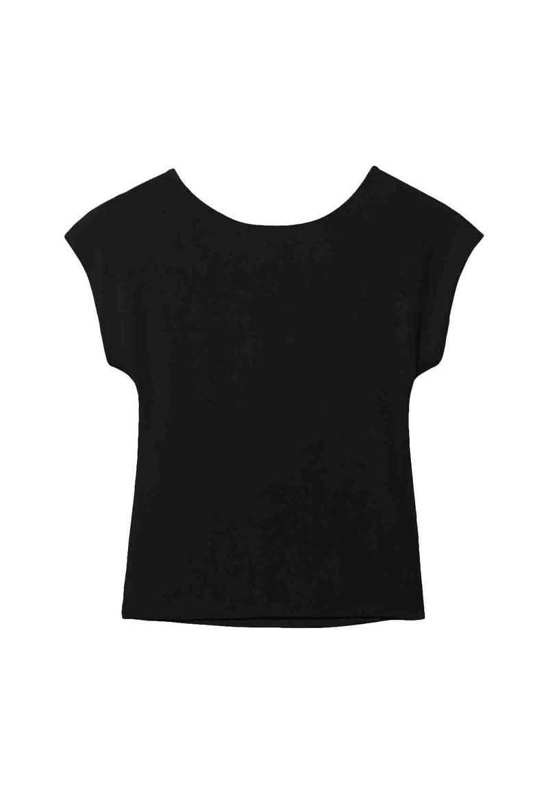 Stradivarius Stradivarius OPEN-BACK - Basic T-shirt - black Letzte 2 Tage