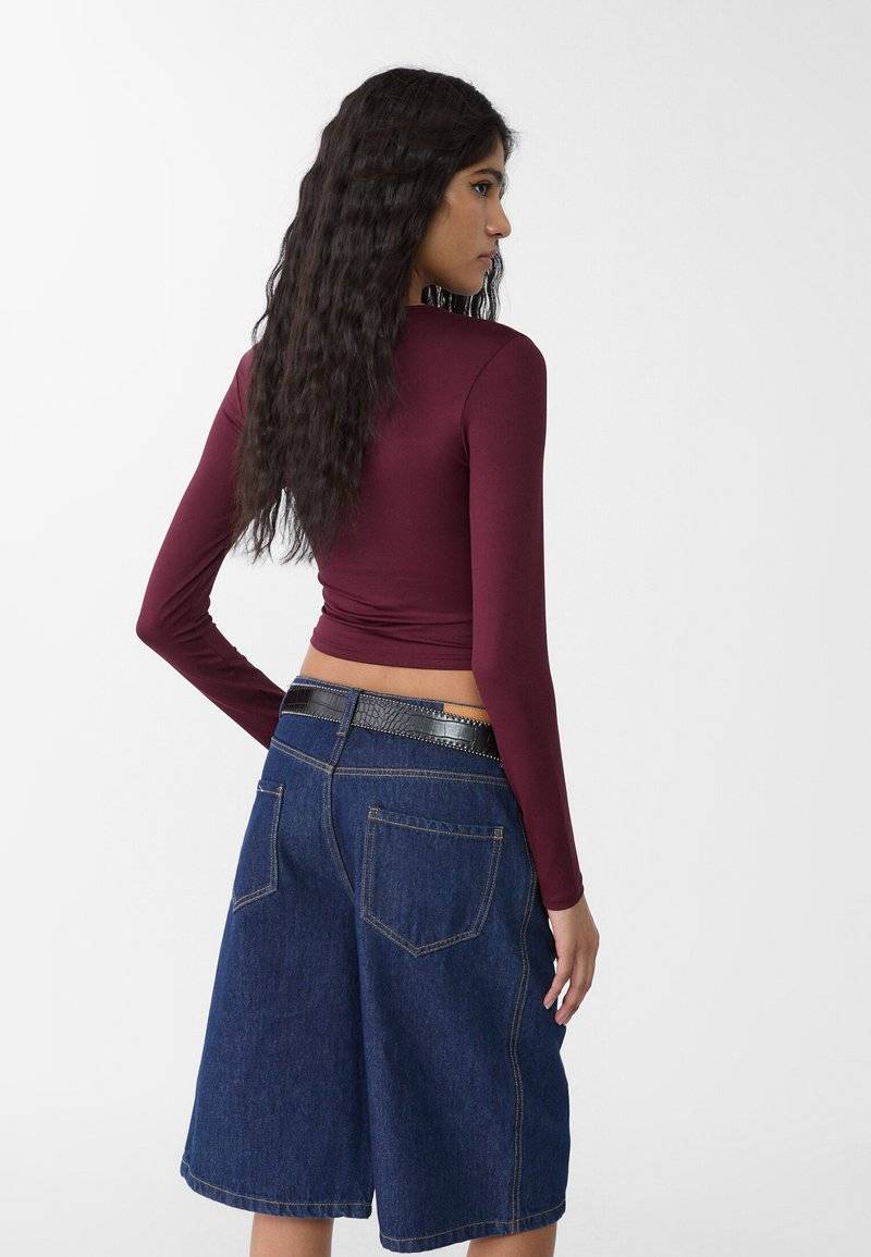 Stradivarius Stradivarius Long sleeved top - bordeaux Letzter Tag