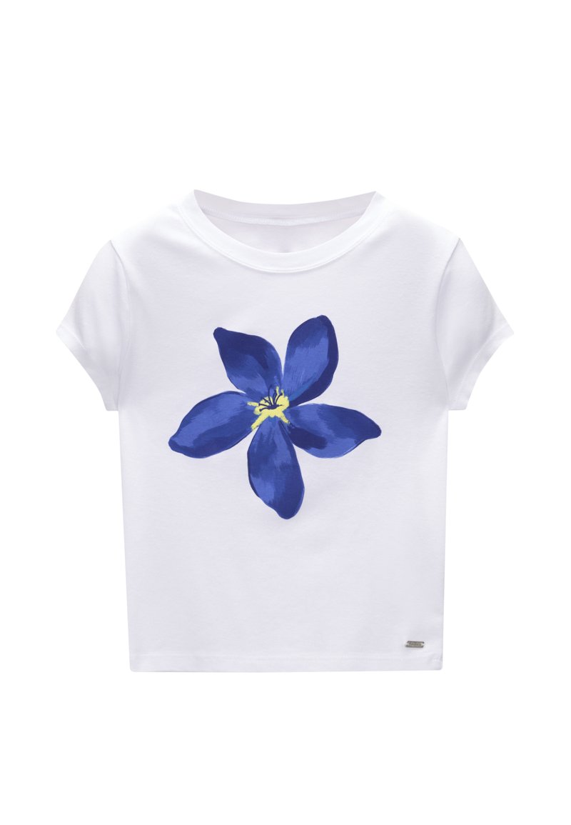 PULL&BEAR PULL&BEAR SHORT SLEEVE FLORAL - Print T-shirt - white Bis zu 65% Rabatt