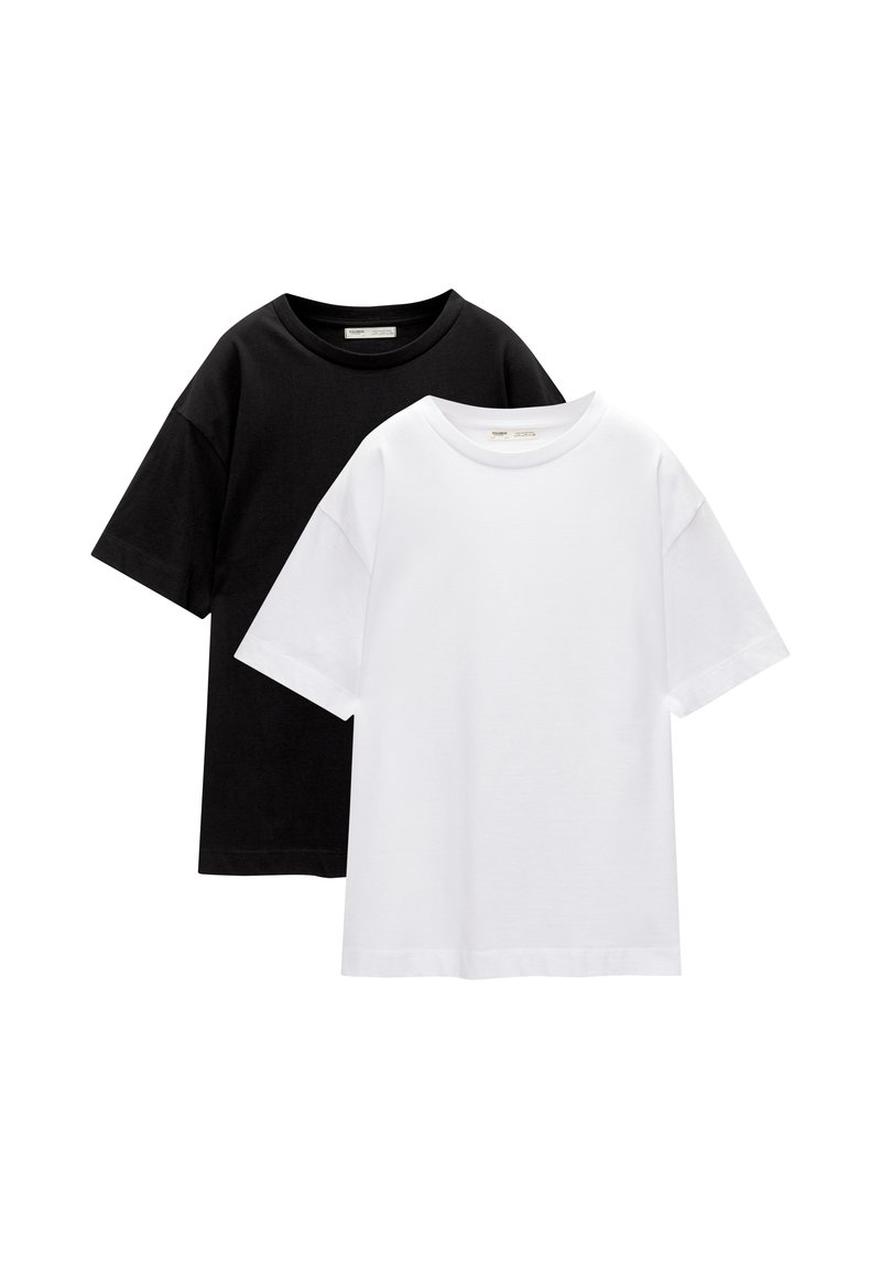 PULL&BEAR PULL&BEAR SHORT SLEEVE - PACK OF 2 - Basic T-shirt - white Nur für heute