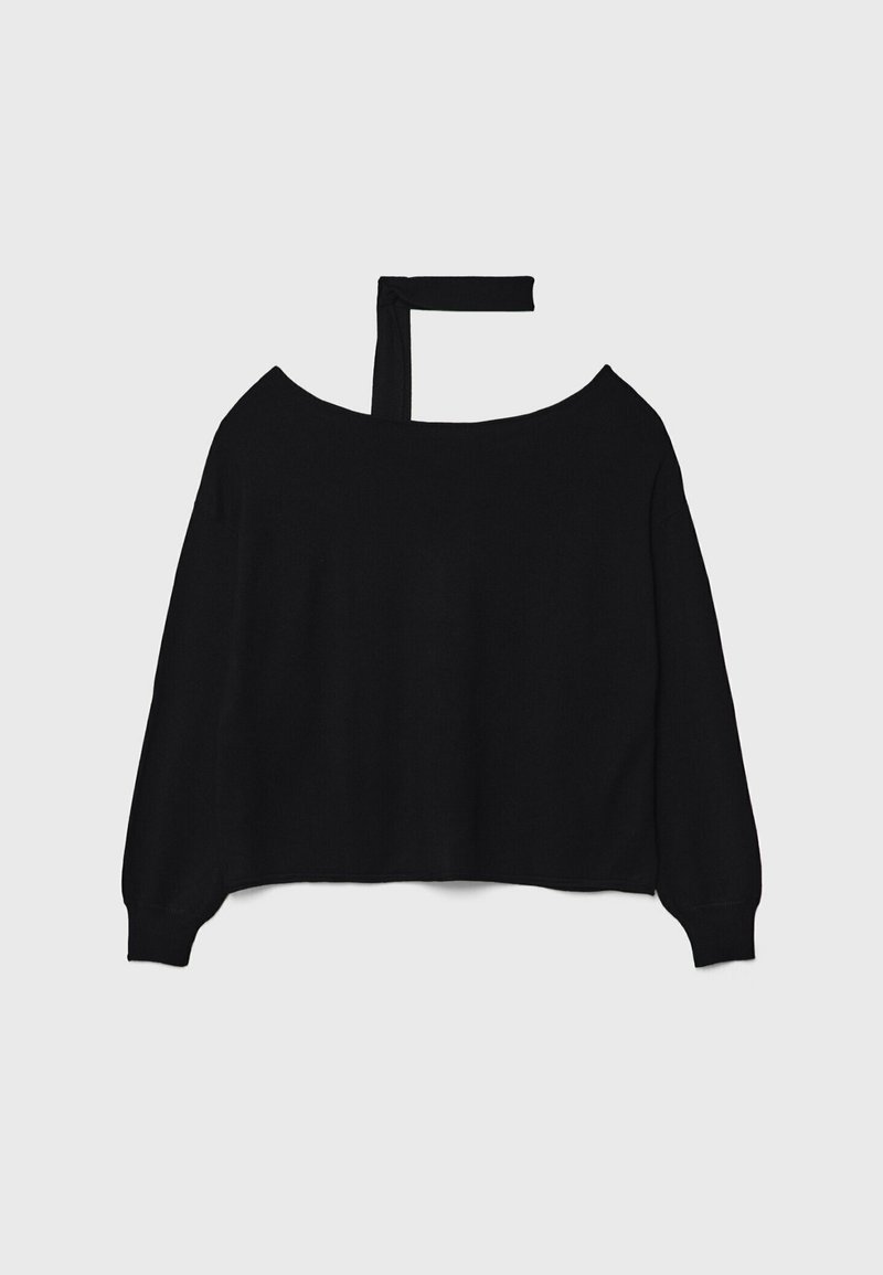 Stradivarius Stradivarius BOAT NECK - Jumper - black Bis zu 55% Rabatt