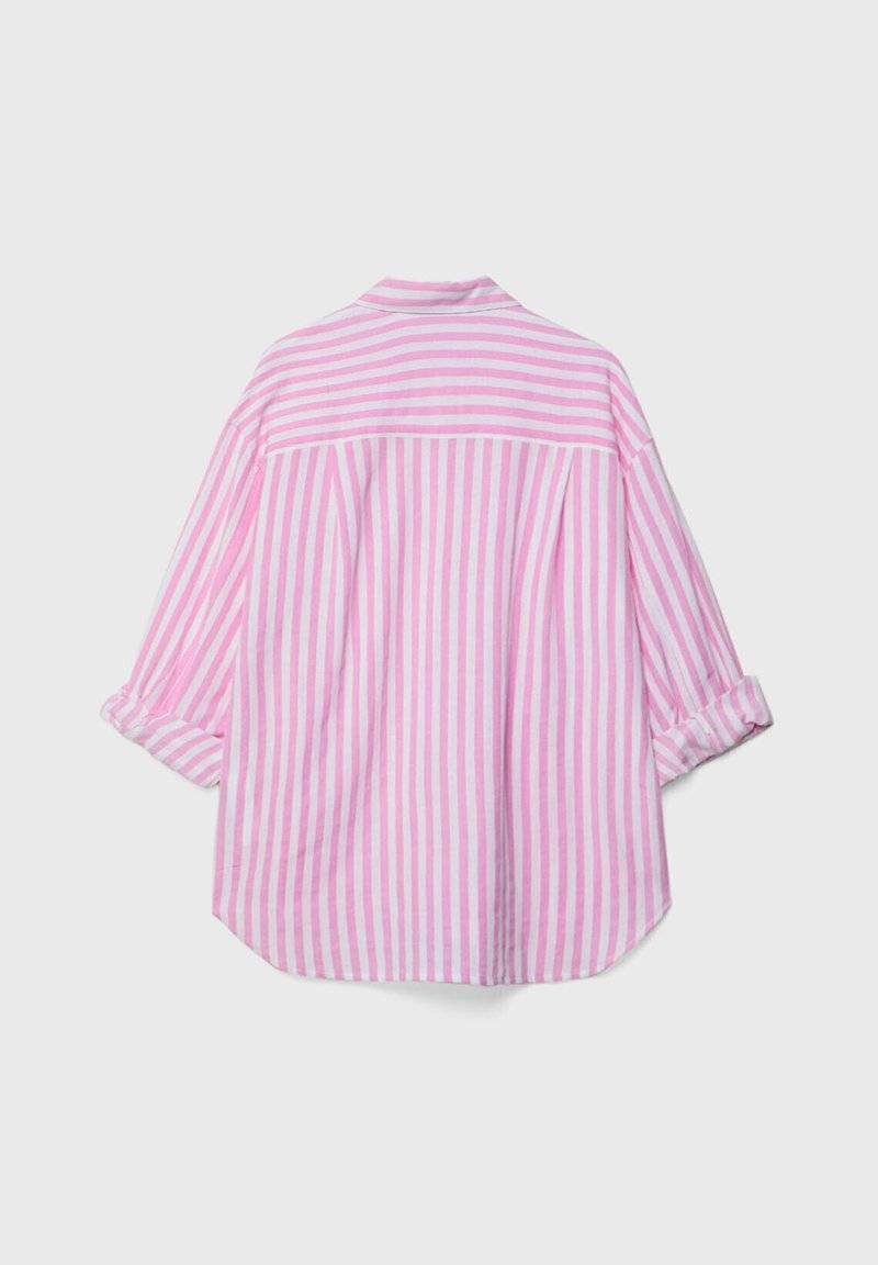 Stradivarius Stradivarius STRIPED - Button-down blouse - light pink Nur noch ein Tag übrig