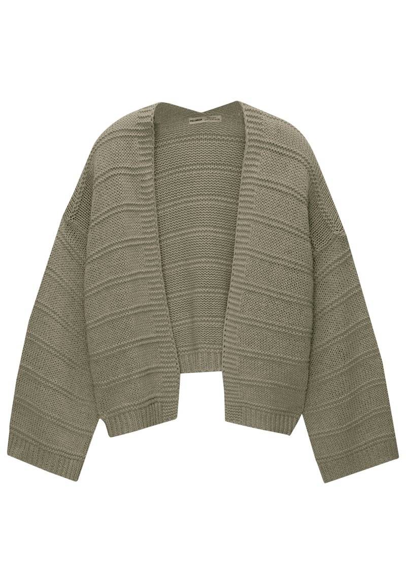 PULL&BEAR PULL&BEAR Cardigan - khaki 50% Rabatt mit kostenlosem Versand