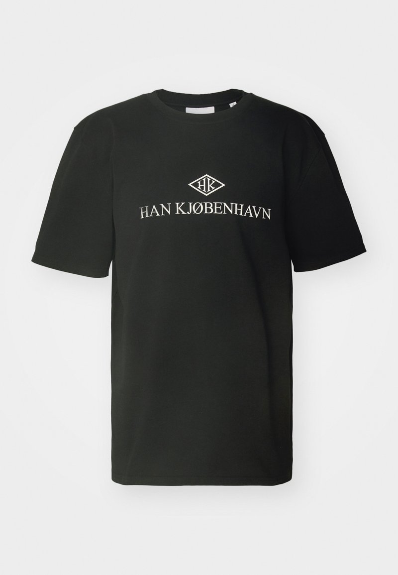 Han Kjøbenhavn Han Kjøbenhavn LOGO BOXY TEE UNISEX - Print T-shirt - black Flash Sale
