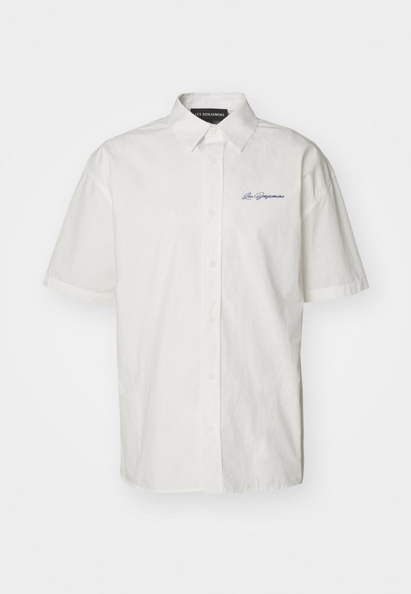 Les Benjamins Les Benjamins SHORT SLEEVE UNISEX - Button-down blouse - white Exklusive Angebote