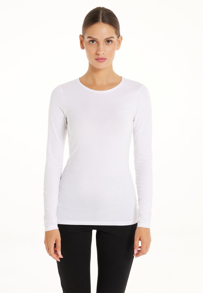 Tezenis Tezenis STRETCH ROUND-NECK - Long sleeved top - bianco Kostenlose Rückgabe