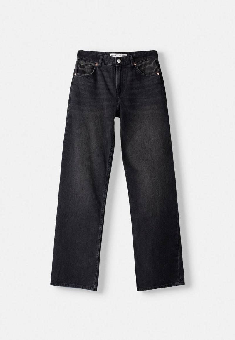 Bershka Bershka Straight leg jeans - dark grey Zeitbegrenzte Promotion
