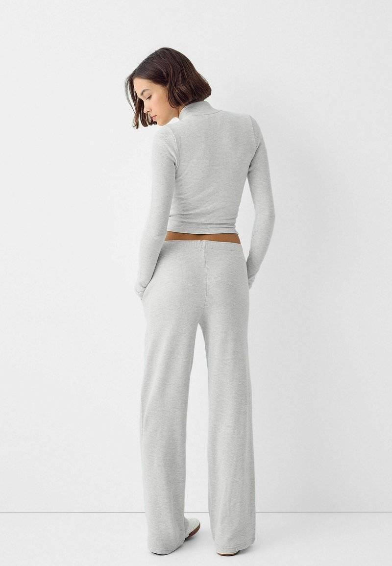 Bershka Bershka LONG SLEEVE - Cardigan - mottled grey Sonderangebot der Fabrik