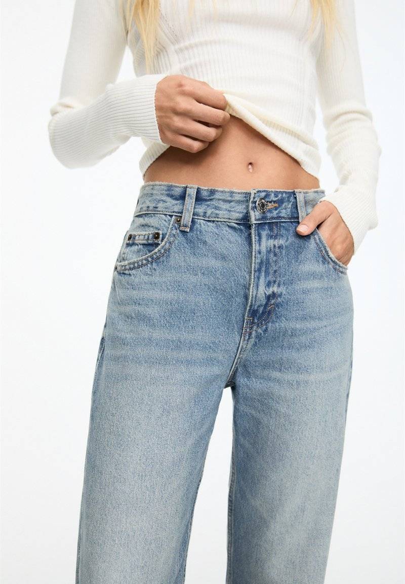 PULL&BEAR PULL&BEAR MID - Straight leg jeans - stone blue denim Discount Store für neue Produkte