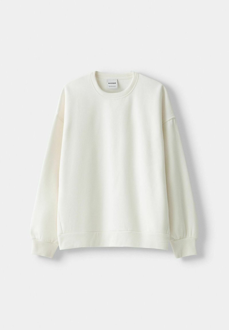 Bershka Bershka Sweatshirt - white Super Rabatt