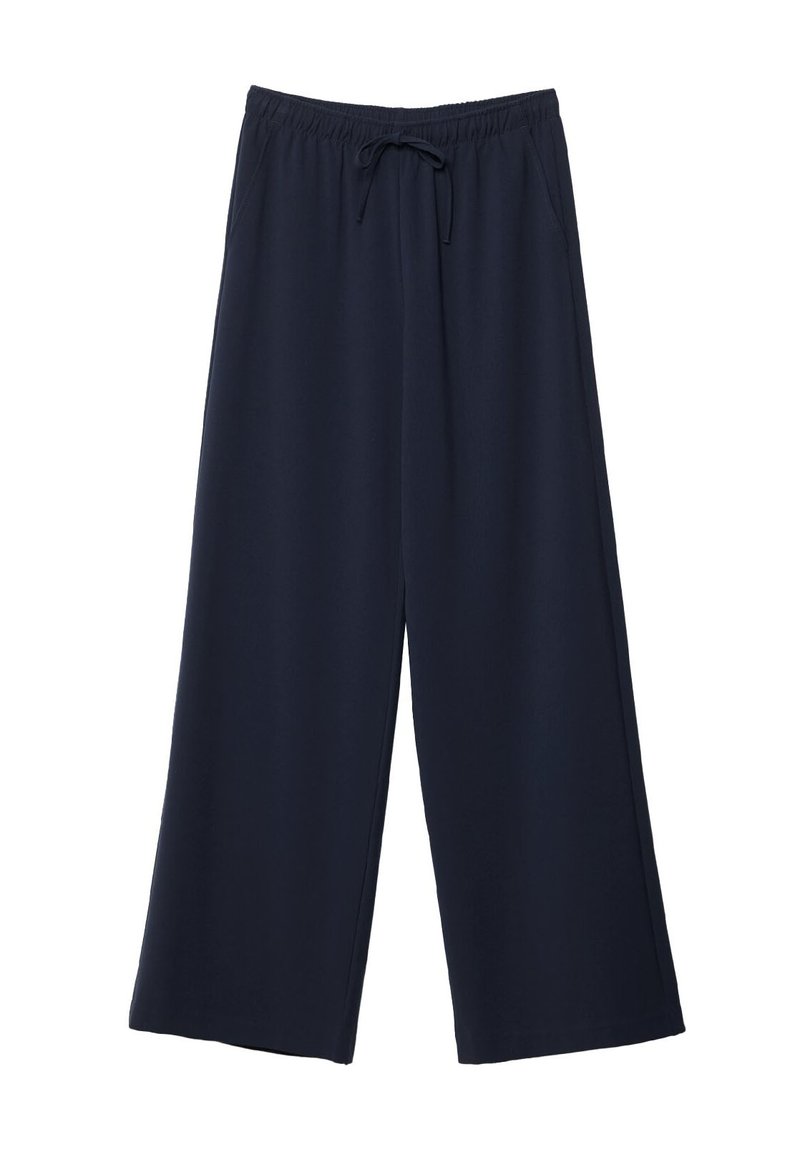 Stradivarius Stradivarius LONG FLOWING - Trousers - mottled dark blue Speichern exportieren
