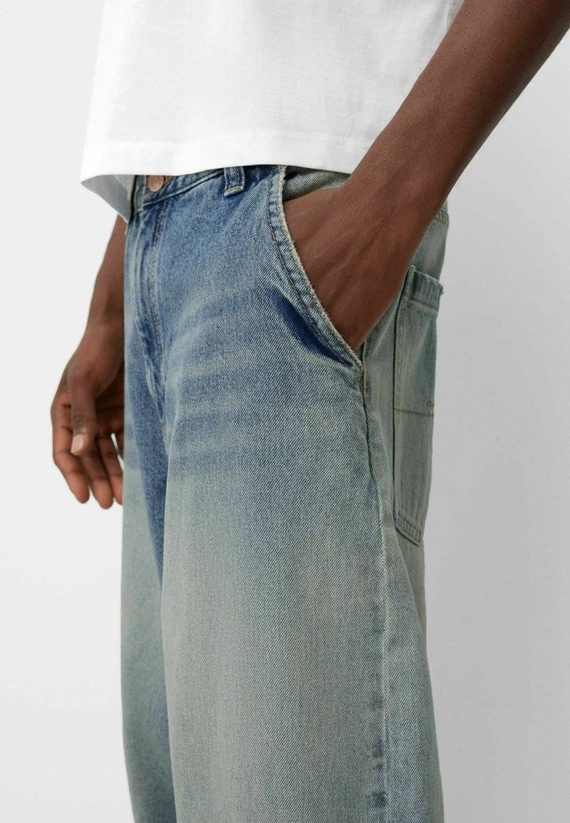 Bershka Bershka Relaxed fit jeans - blue grey Black Friday Preise