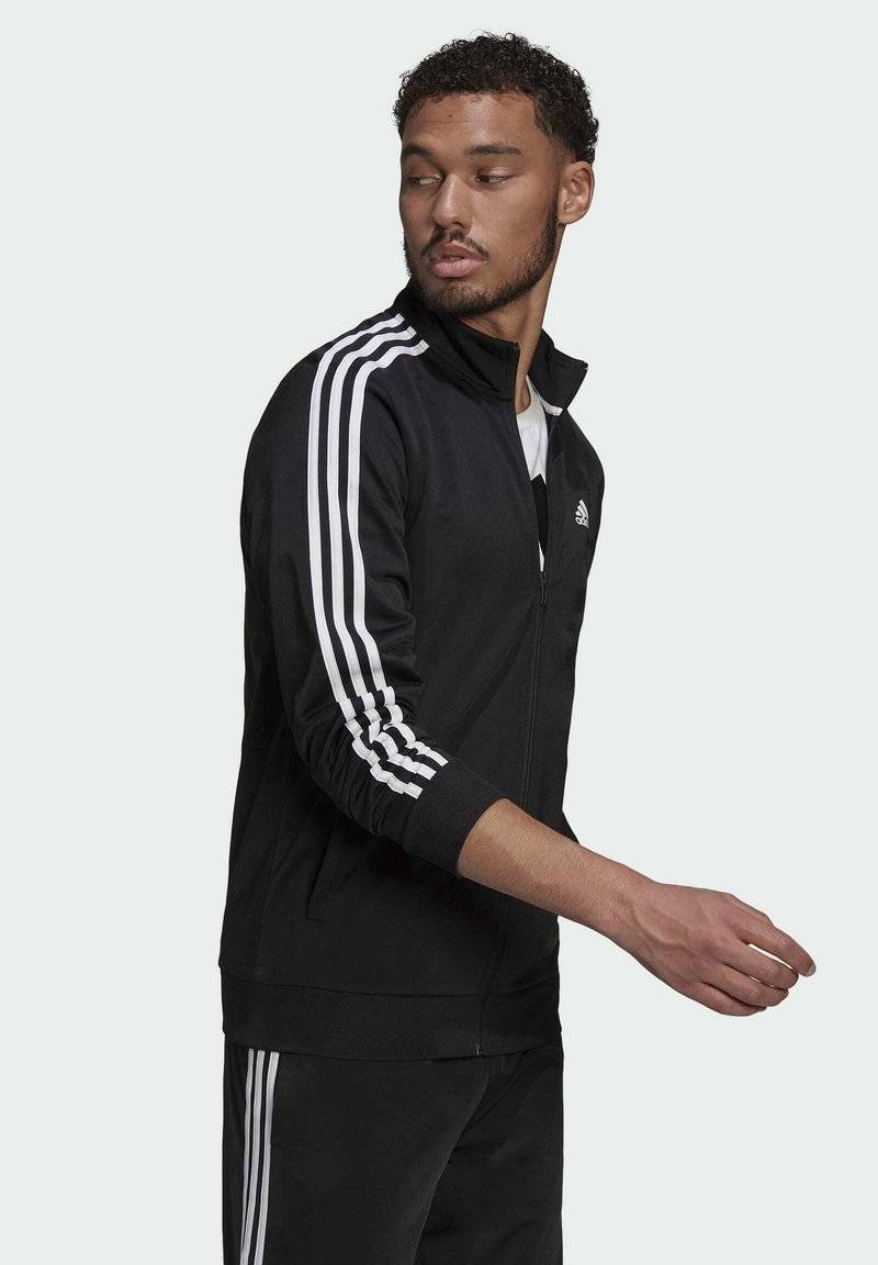 adidas Sportswear adidas Sportswear ESSENTIALS WARM-UP REGULAR 3-STRIPES - Training jacket - black Große Rabatte