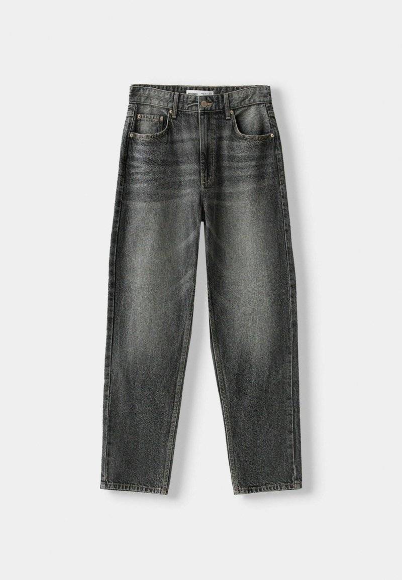 Bershka Bershka Straight leg jeans - mottled dark grey Letzte 2 Tage