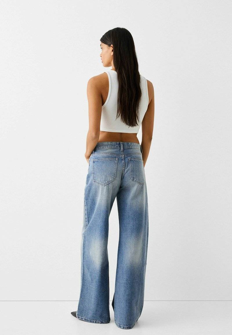 Bershka Bershka WIDE-LEG - Relaxed fit jeans Bis zu 60% Rabatt