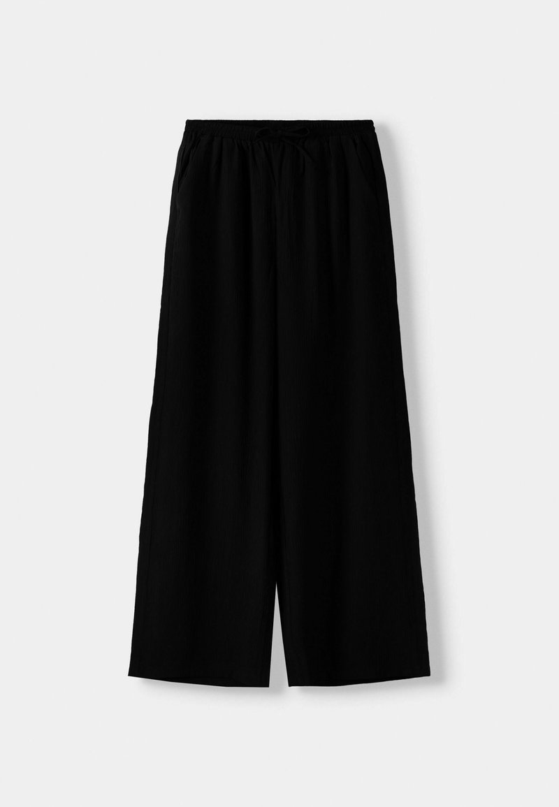 Bershka Bershka Trousers - black Sonderangebot der Fabrik