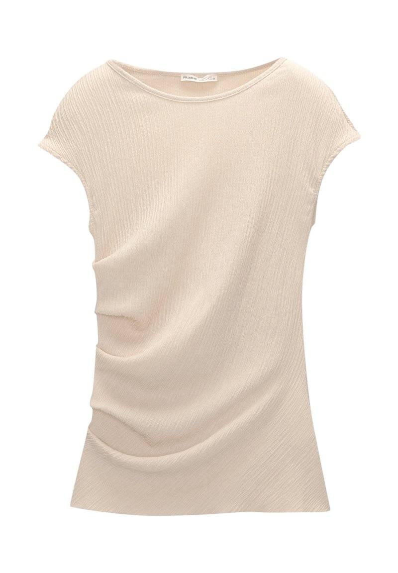 PULL&BEAR PULL&BEAR GATHERED SLEEVELESS - Blouse - beige Nur noch ein Tag übrig