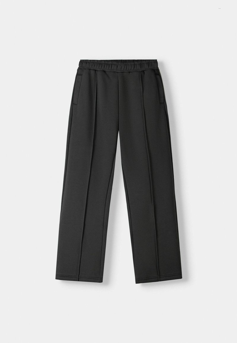 Bershka Bershka WIDE - Tracksuit bottoms - dark grey Riesige Rabatte
