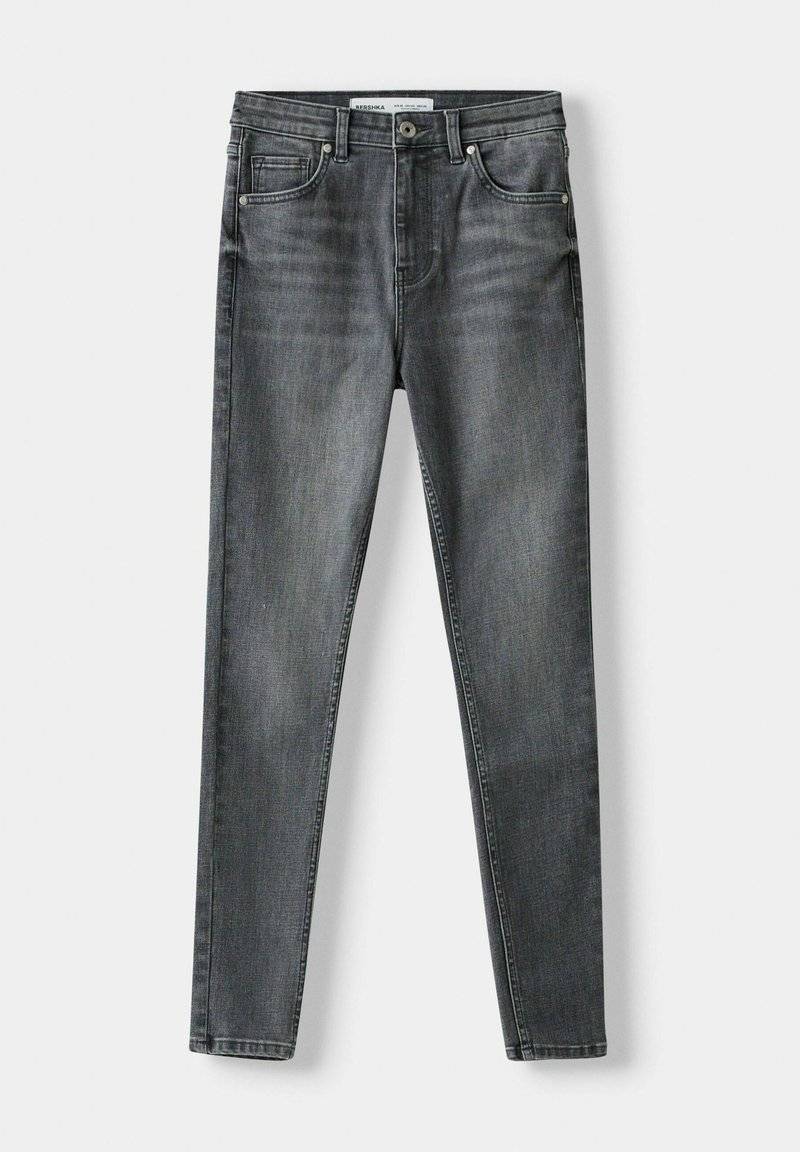 Bershka Bershka SUPER - Jeans Skinny Fit - mottled dark grey Kostenloser Versand international