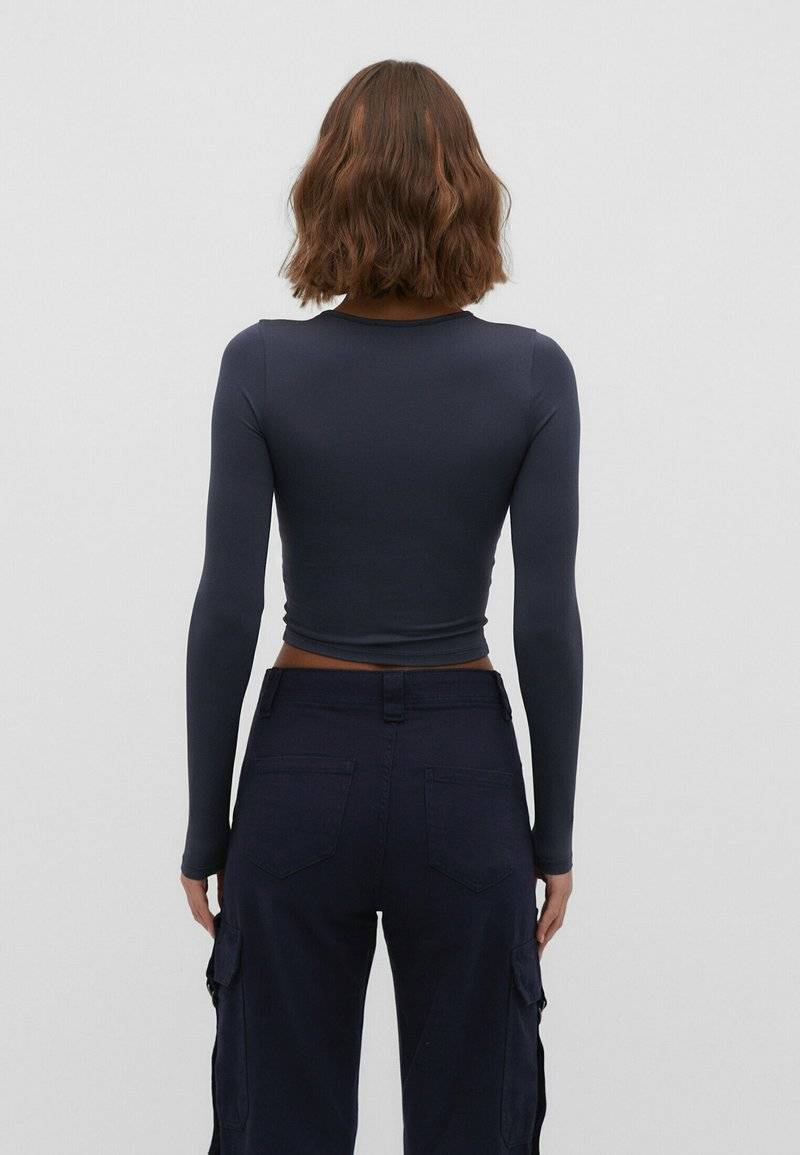 Stradivarius Stradivarius Long sleeved top - dark blue Im Verkauf