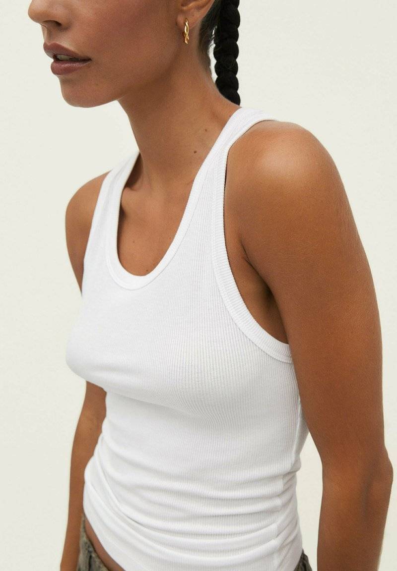 Stradivarius Stradivarius RACERBACK - Top - white denim 2025