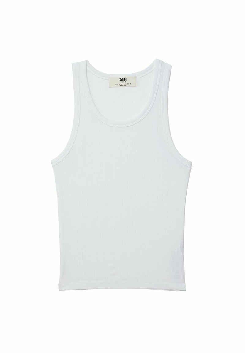Stradivarius Stradivarius RACERBACK - Top - white denim 2025