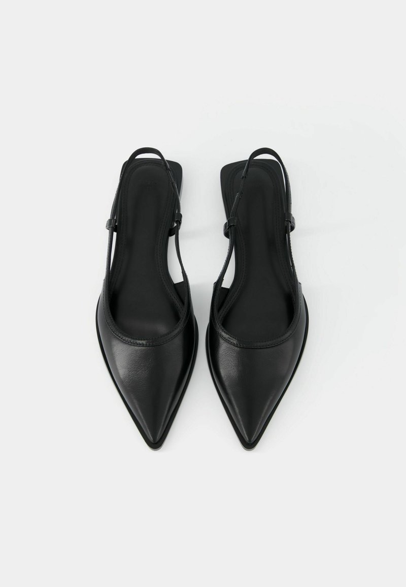 Bershka Bershka POINTED - Slingback ballet pumps - black Zeitlich begrenztes Angebot