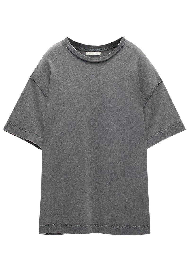 PULL&BEAR PULL&BEAR SHORT SLEEVE - Basic T-shirt - dark grey Im Verkauf