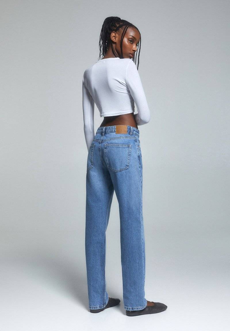 PULL&BEAR PULL&BEAR MID-WAIST - Straight leg jeans - blue denim Hotsell