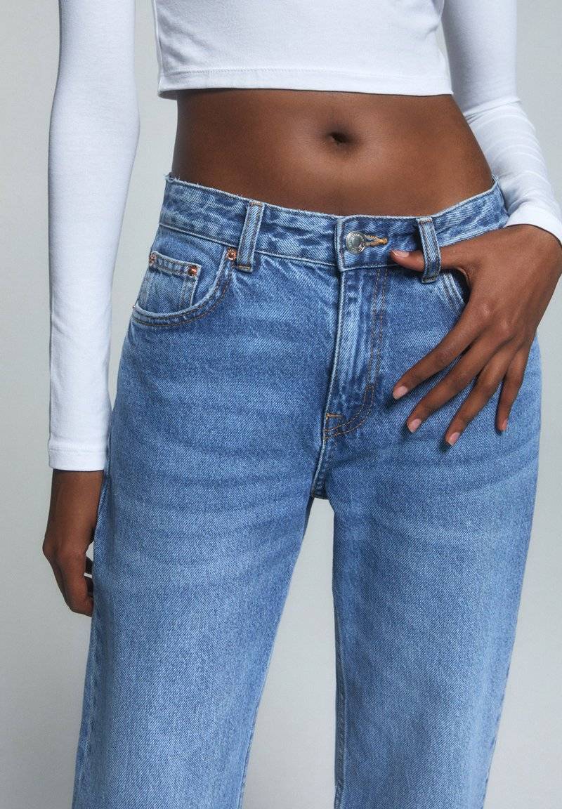 PULL&BEAR PULL&BEAR MID-WAIST - Straight leg jeans - blue denim Hotsell