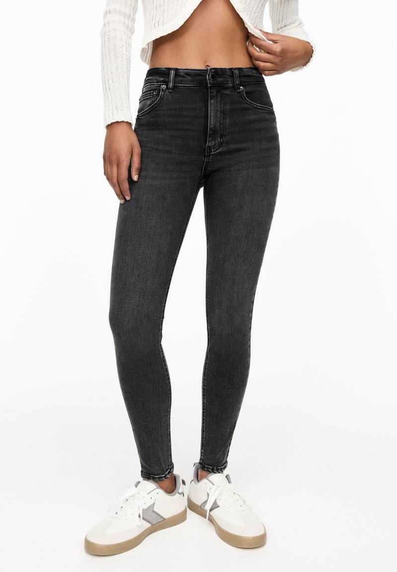 PULL&BEAR PULL&BEAR MID-RISE - Jeans Skinny Fit - grey Fabrikverkauf