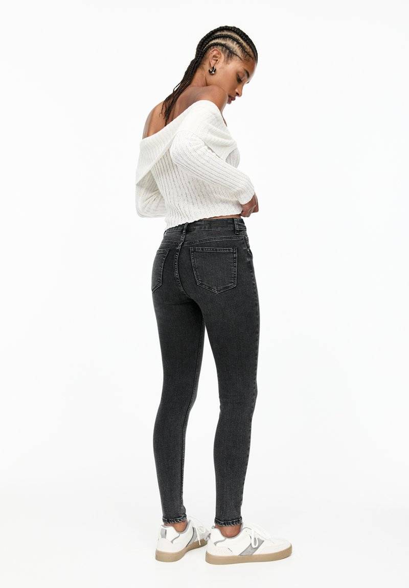 PULL&BEAR PULL&BEAR MID-RISE - Jeans Skinny Fit - grey Fabrikverkauf