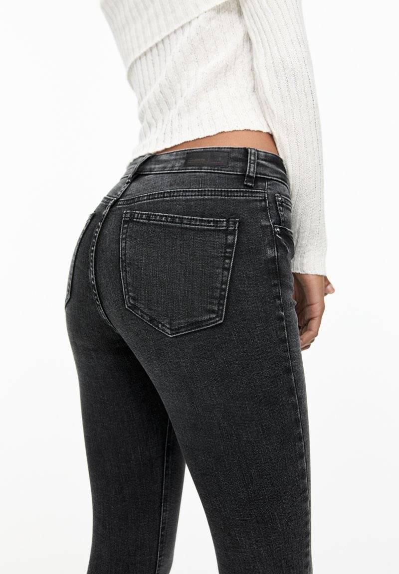 PULL&BEAR PULL&BEAR MID-RISE - Jeans Skinny Fit - grey Fabrikverkauf