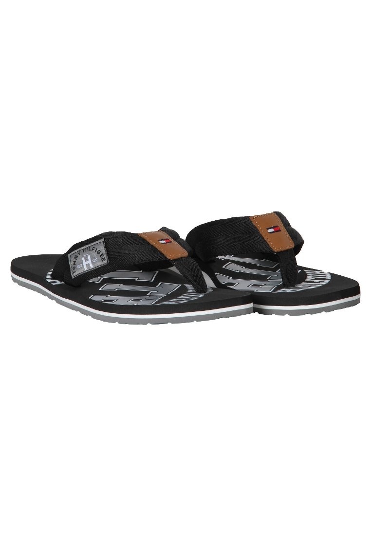 Tommy Hilfiger Tommy Hilfiger HERREN - T-bar sandals - black Tiefpreis